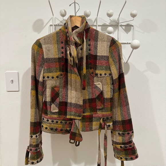 VERY RARE L.A.M.B. Donegal Plaid Moto Jacket - Picture 2 of 14